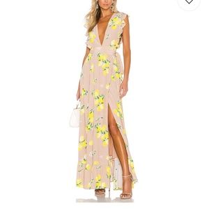Tan lemon Maxi Dress